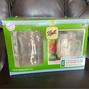Ball Drinking Mason Jars with handles 24oz (qty 4)